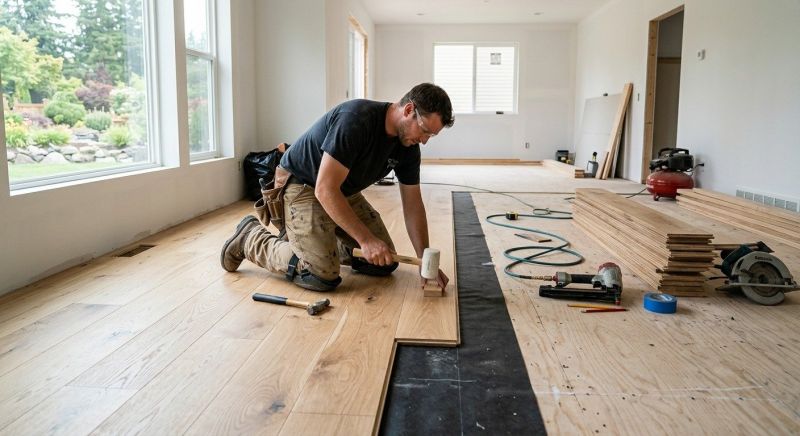 White Oak Floor Installation in San Antonio, TX